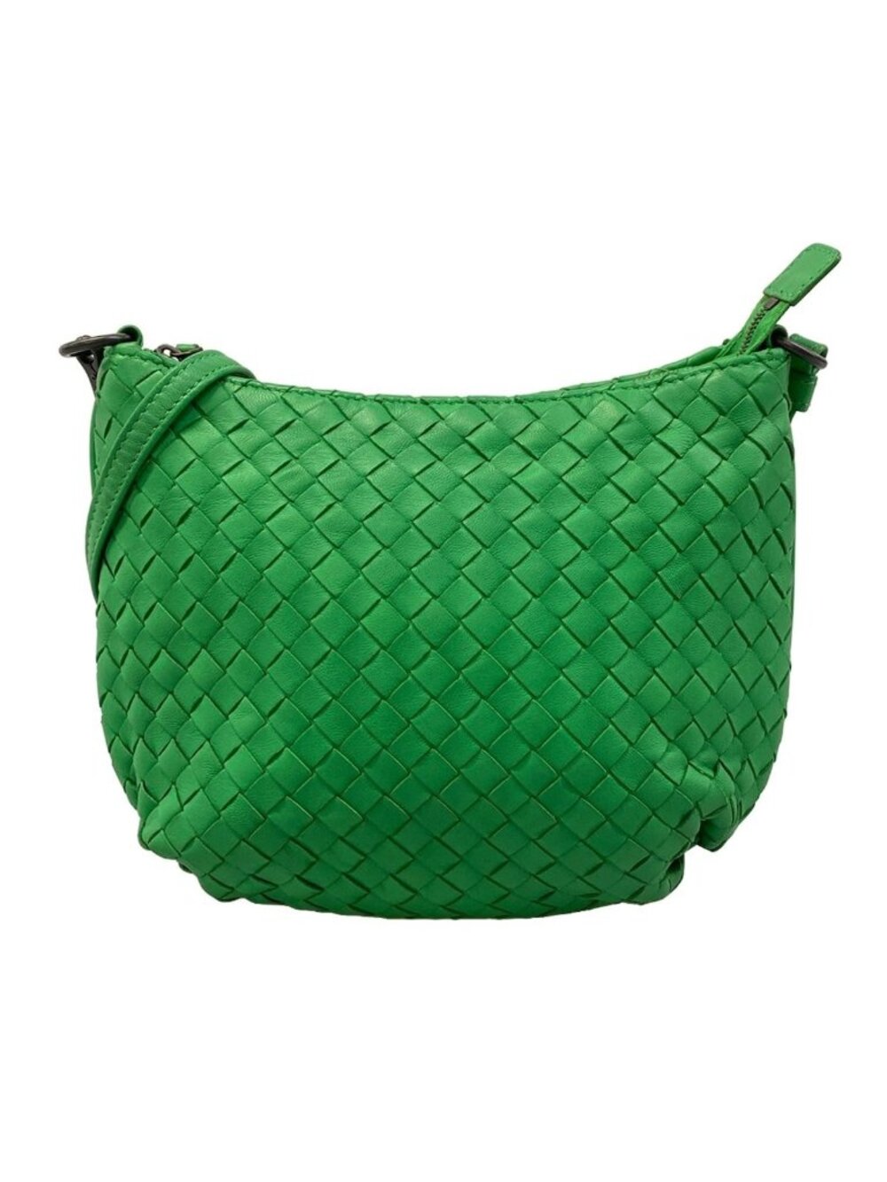 Bottega Veneta Shoulder Bag Intrecciato Green Leather